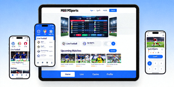 Tampilan M88 MSports yang dioptimalkan untuk perangkat mobile dan tablet
